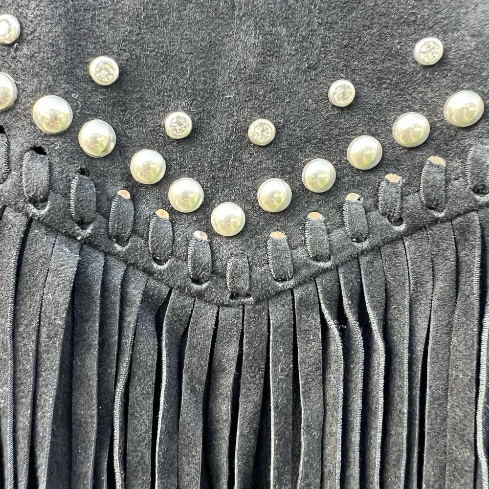 Miss Me Suede Fringe Jacket Stage Coach ready! - Picture 5 of 6